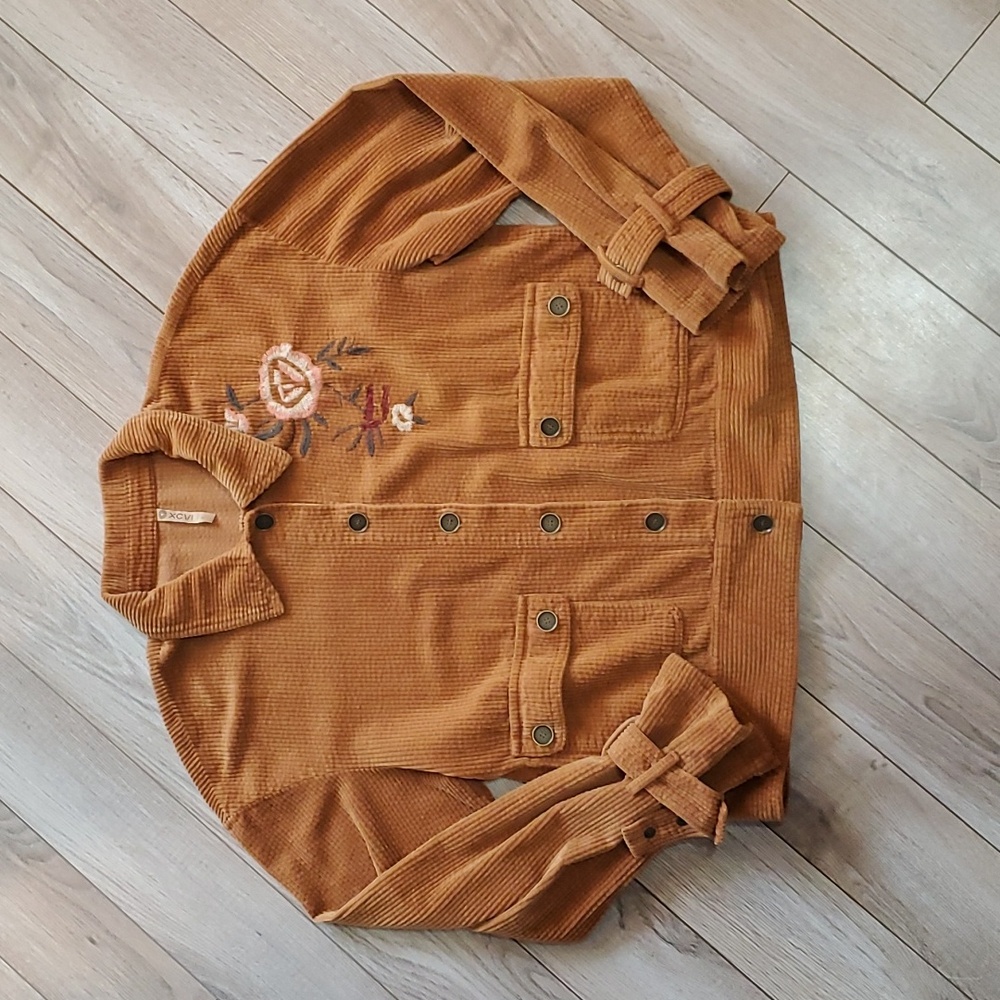 XCVI Cotton Cord Embroiderd Jacket